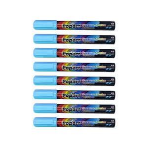 8pcs G'Soft Popart Fluorescent Marker Liquid Chalk  - 2mm | Blue