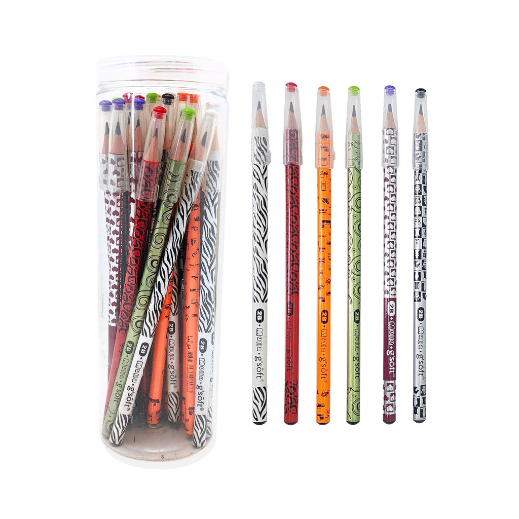 G'Soft Mulia 2B Pencil Pattern Design - 30 Pencils