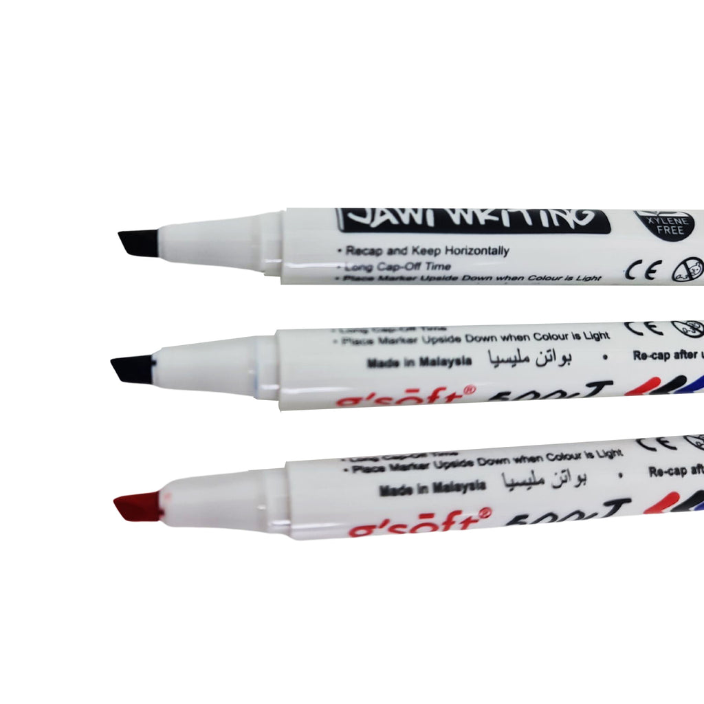 12pcs G'Soft Jawi Writing Whiteboard Marker Pen - Chisel Tip