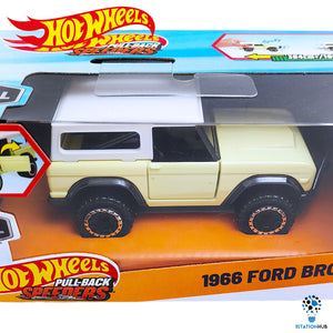 Hot Wheels Pull-Back Speeders | 1966 Ford Bronco - Pale Yellow (JCL99)
