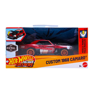 Hot Wheels Pull-Back Speeder | Custom 1968 Camaro - Red (JCM10)