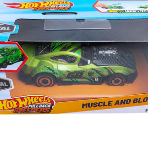 Hot Wheels Pull-Back Speeders | Muscle and Blown - Green (HWH52)