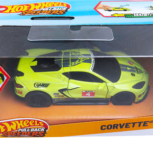 Hot Wheels Pull-Back Speeders | Corvette C8.R - Lime (JCM12)