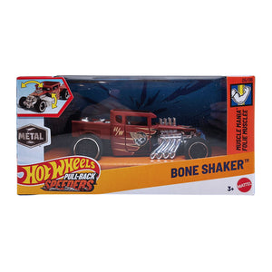 Hot Wheels Pull-Back Speeder | Bone Shaker - Brown (HPR87)