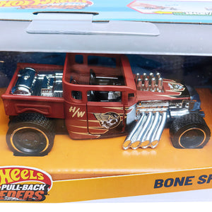 Hot Wheels Pull-Back Speeder | Bone Shaker - Brown (HPR87)
