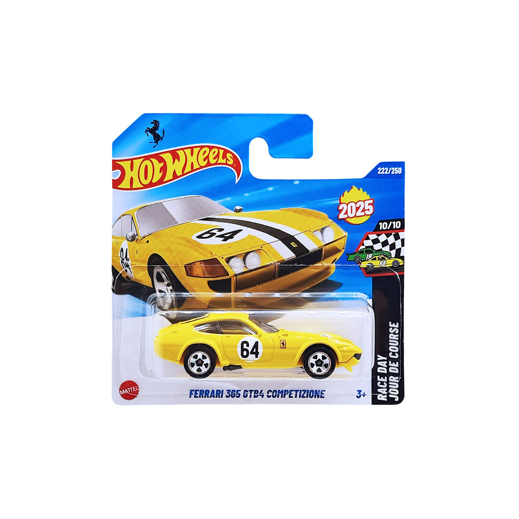 Hot Wheels RACE DAY | Ferrari 365 GTB4 Competizione - Yellow (222/250) Short Card