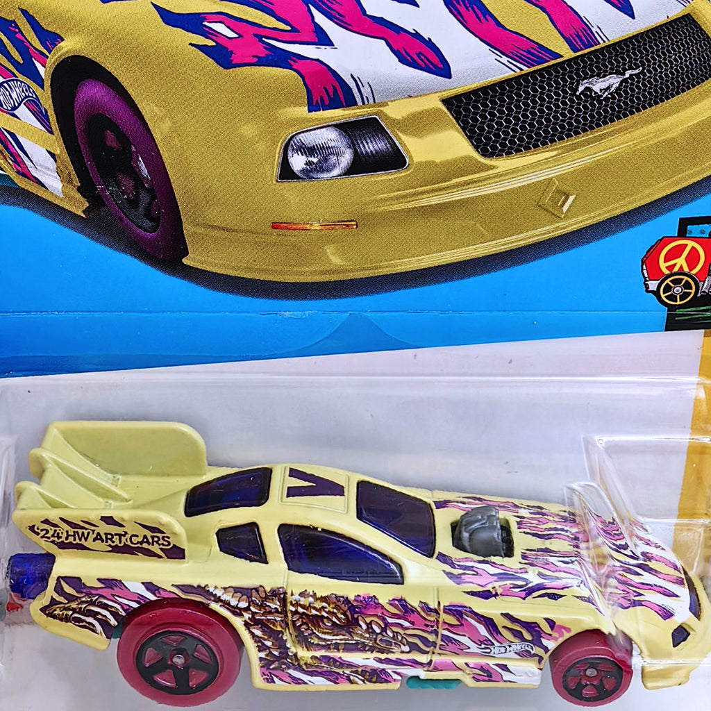 Hot Wheels HW ART CARS | Mustang Funny Car - Yellow.Purple (112/250)