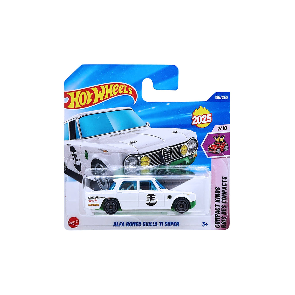 Hot Wheels Compact Kings | Alfa Romeo Giulia TI Super - White (195/250) Short Card