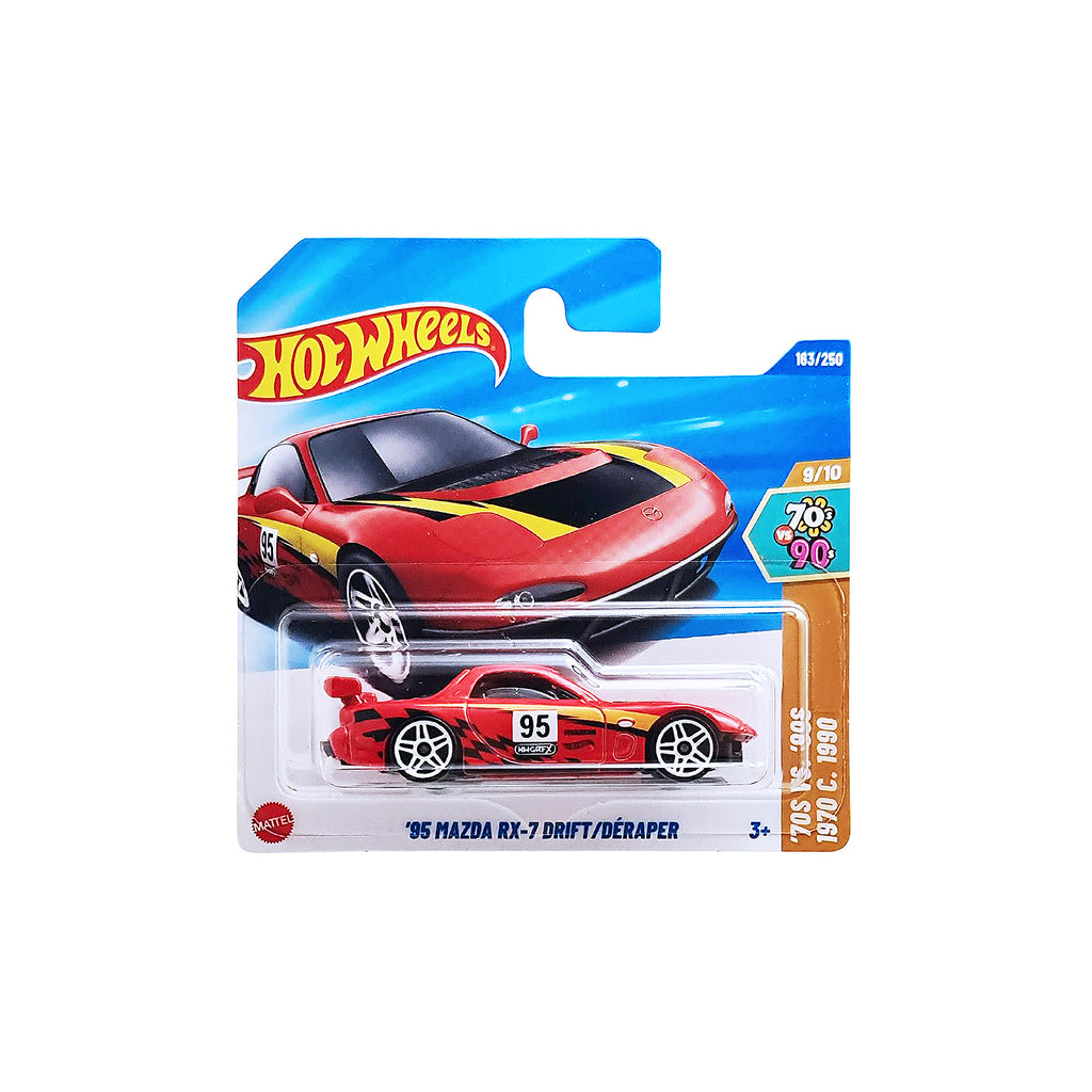 Hot Wheels 70'S VS '90S | '95 Mazda RX-7 Drift - Red (163/250) SHORT CARD