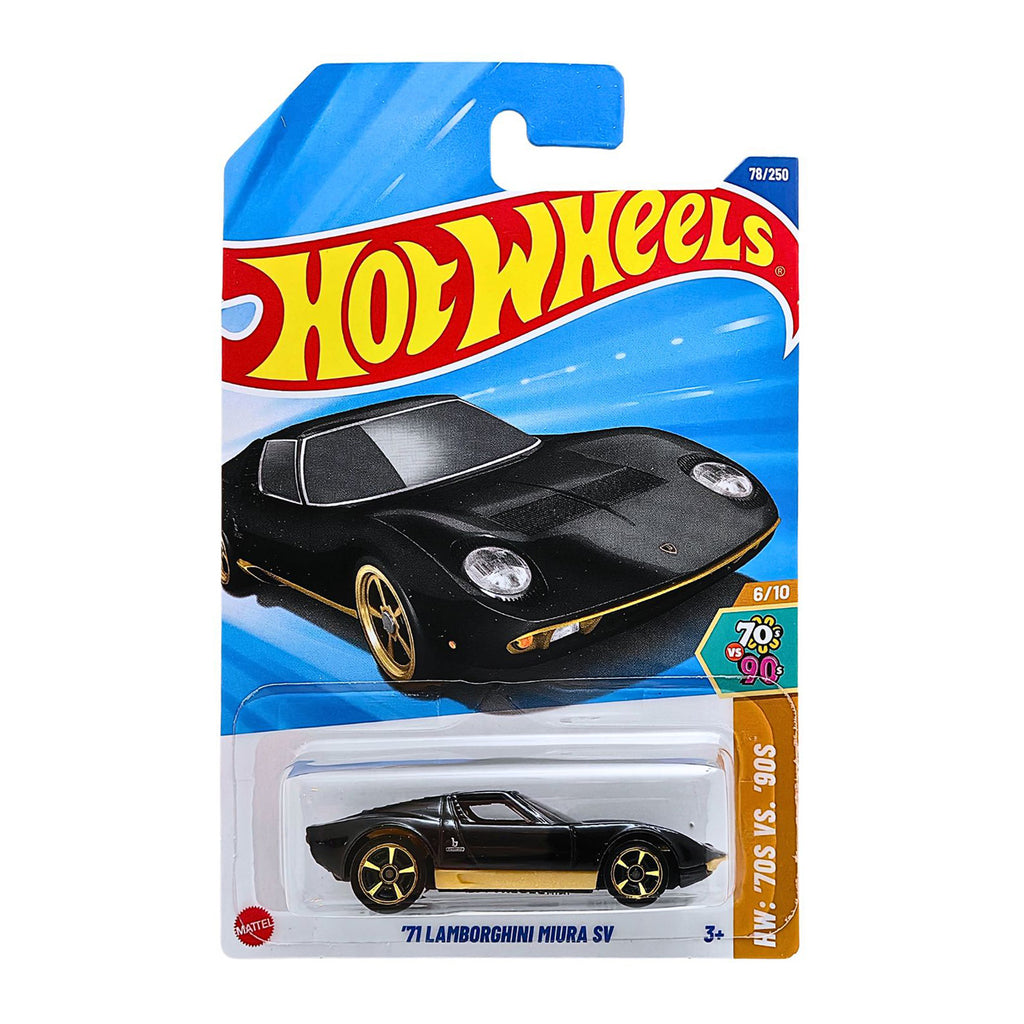Hot Wheels HW '70S VS. 90'S | '71 Lamborghini Miura SV - Black (78/250)