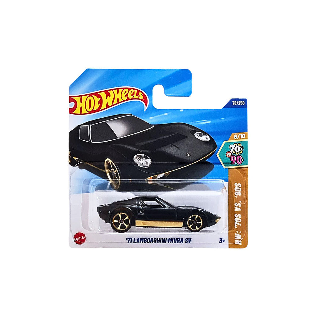 Hot Wheels HW '70S VS. 90'S | '71 Lamborghini Miura SV - Black (78/250) SHORT CARD