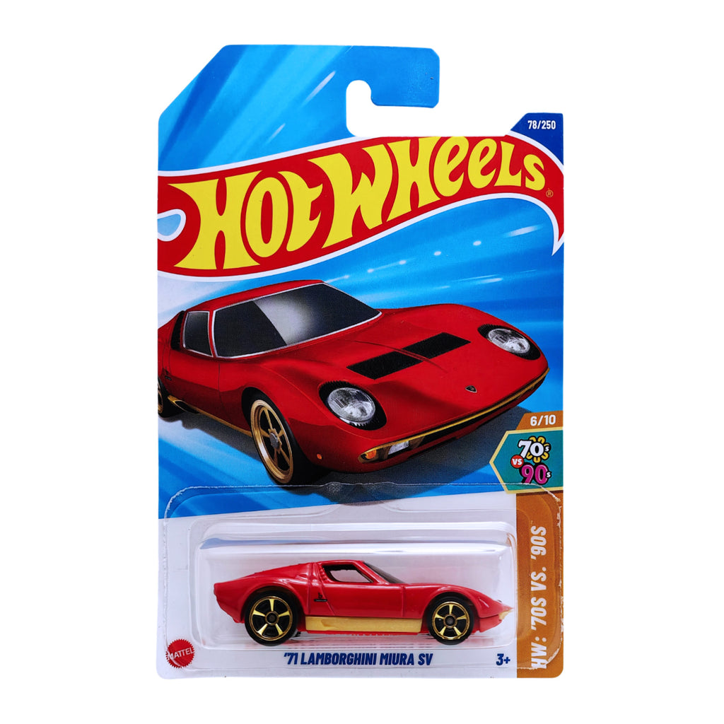 Hot Wheels HW '70S VS. 90'S | '71 Lamborghini Miura SV - Red (78/250)