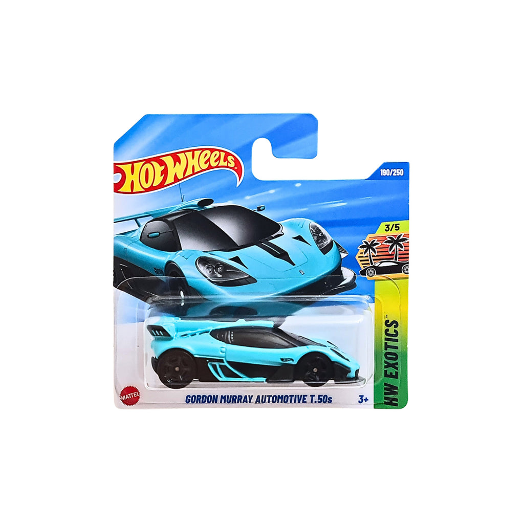 Hot Wheels HW EXOTICS | Gordon Murray Automotive T.50s - Baby Blue (190/250) Short Card