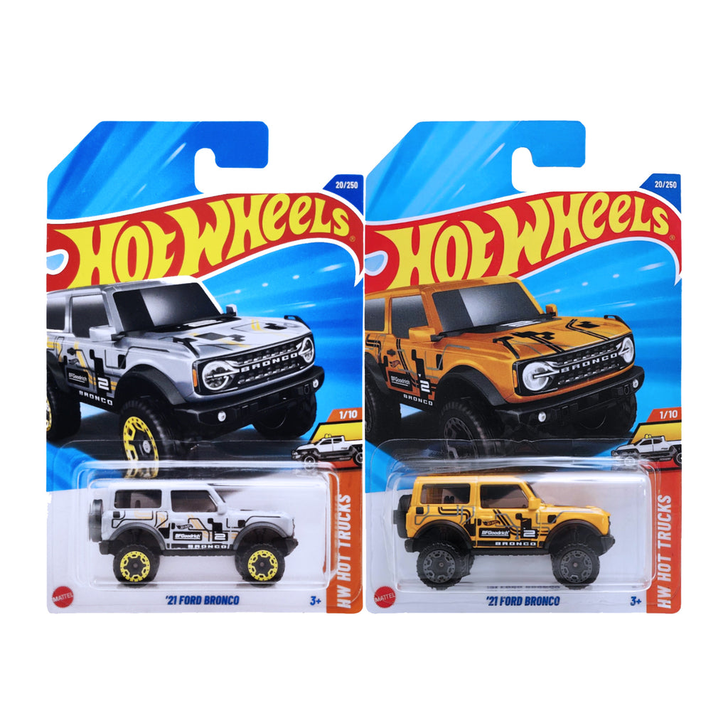 Hot Wheels Ford Bronco 1:64 - HW Hot Trucks Serie 20/250 - Colore Giallo - Modello Pressofuso Per Collezionisti