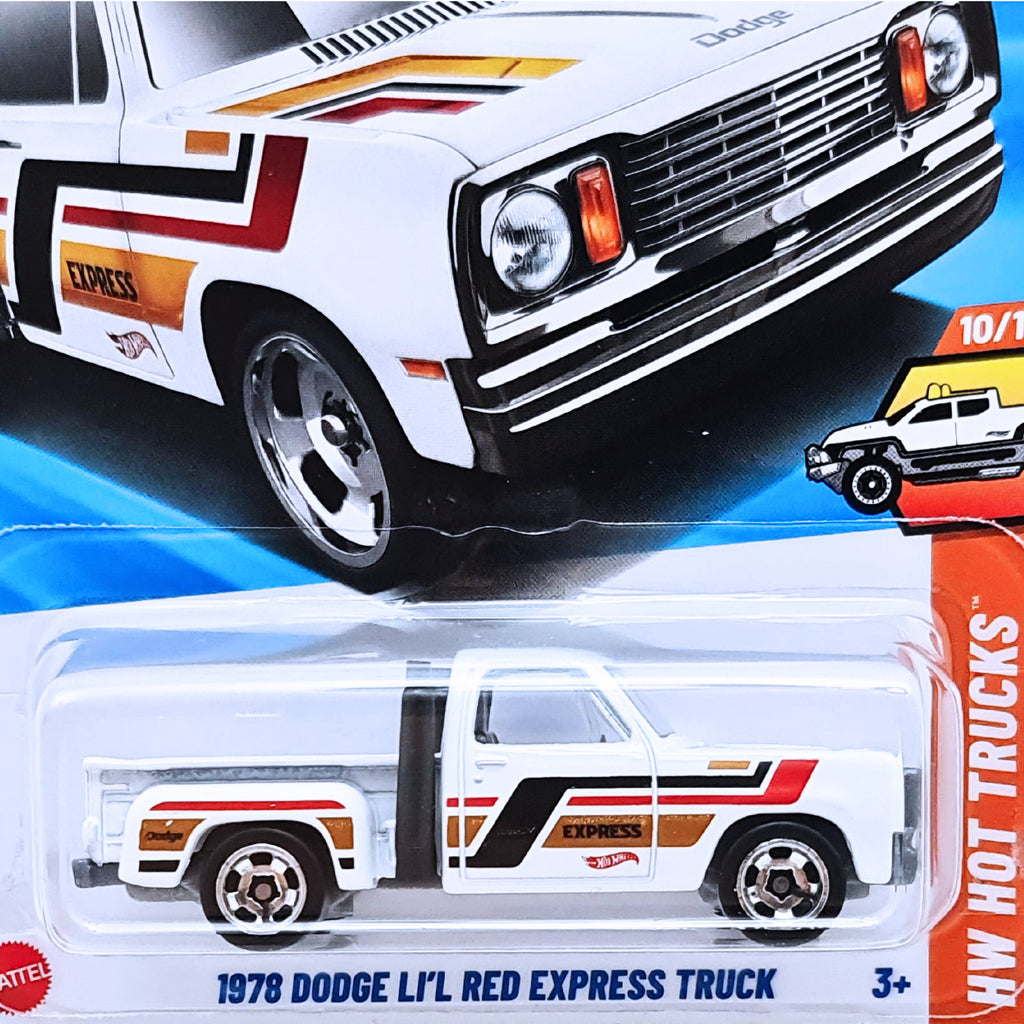 Hot Wheels HW HOT TRUCKS | 1978 Dodge Li'l Red Express Truck - White (173/250)