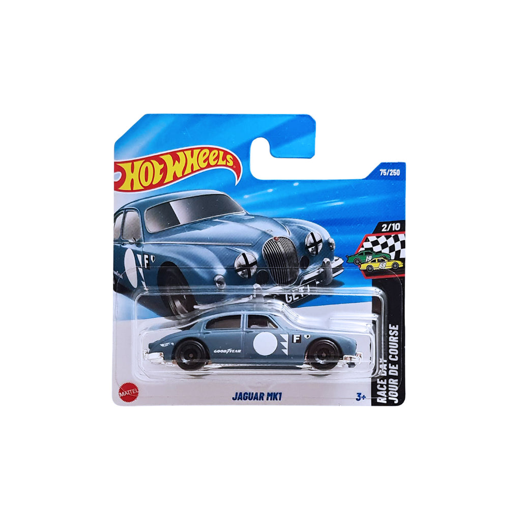 Hot Wheels RACE DAY | Jaguar MK1 - BlueGrey (75/250) SHORT CARD