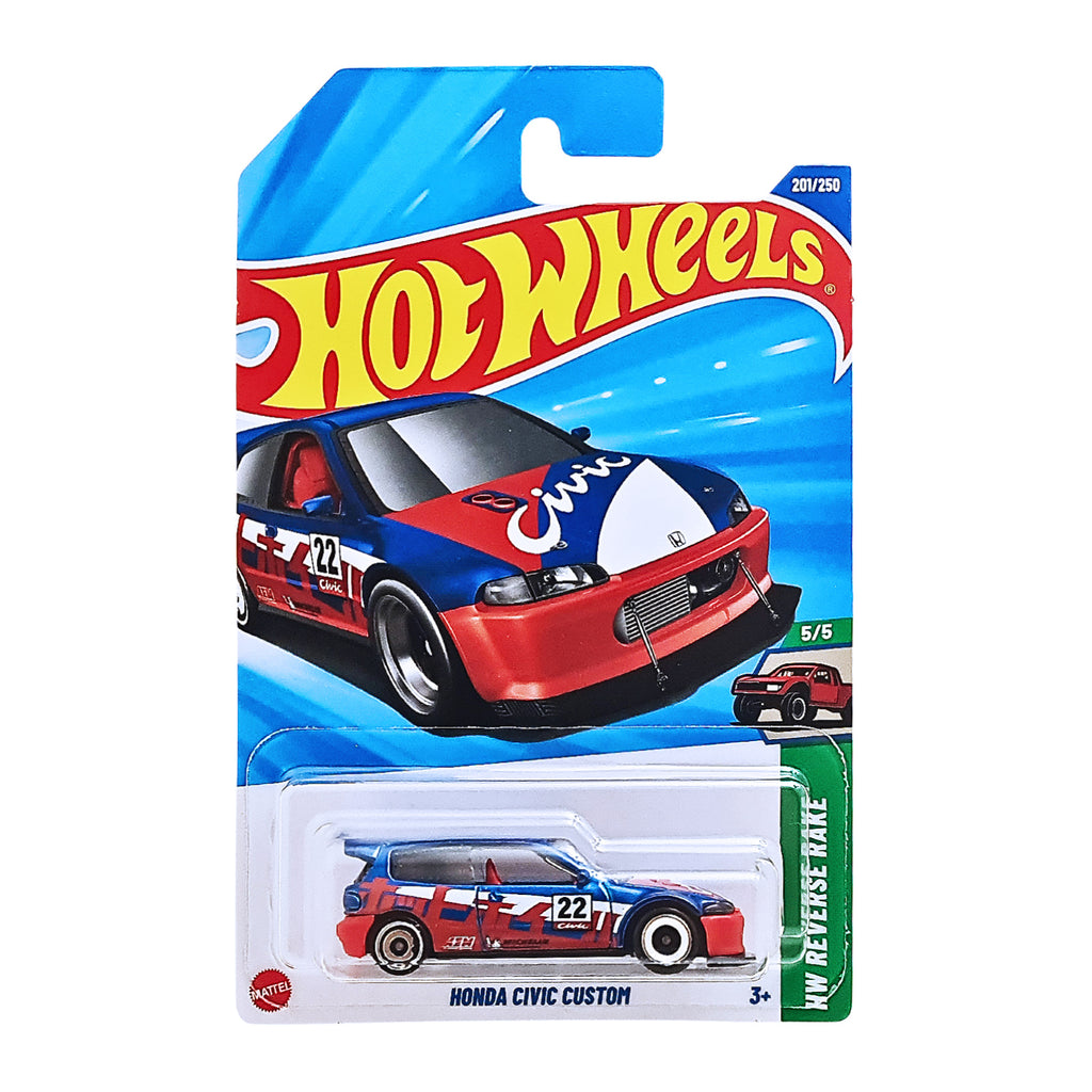 Hot Wheels HW REVERSE RAKE | Honda Civic Custom - Blue.Red (201/250)