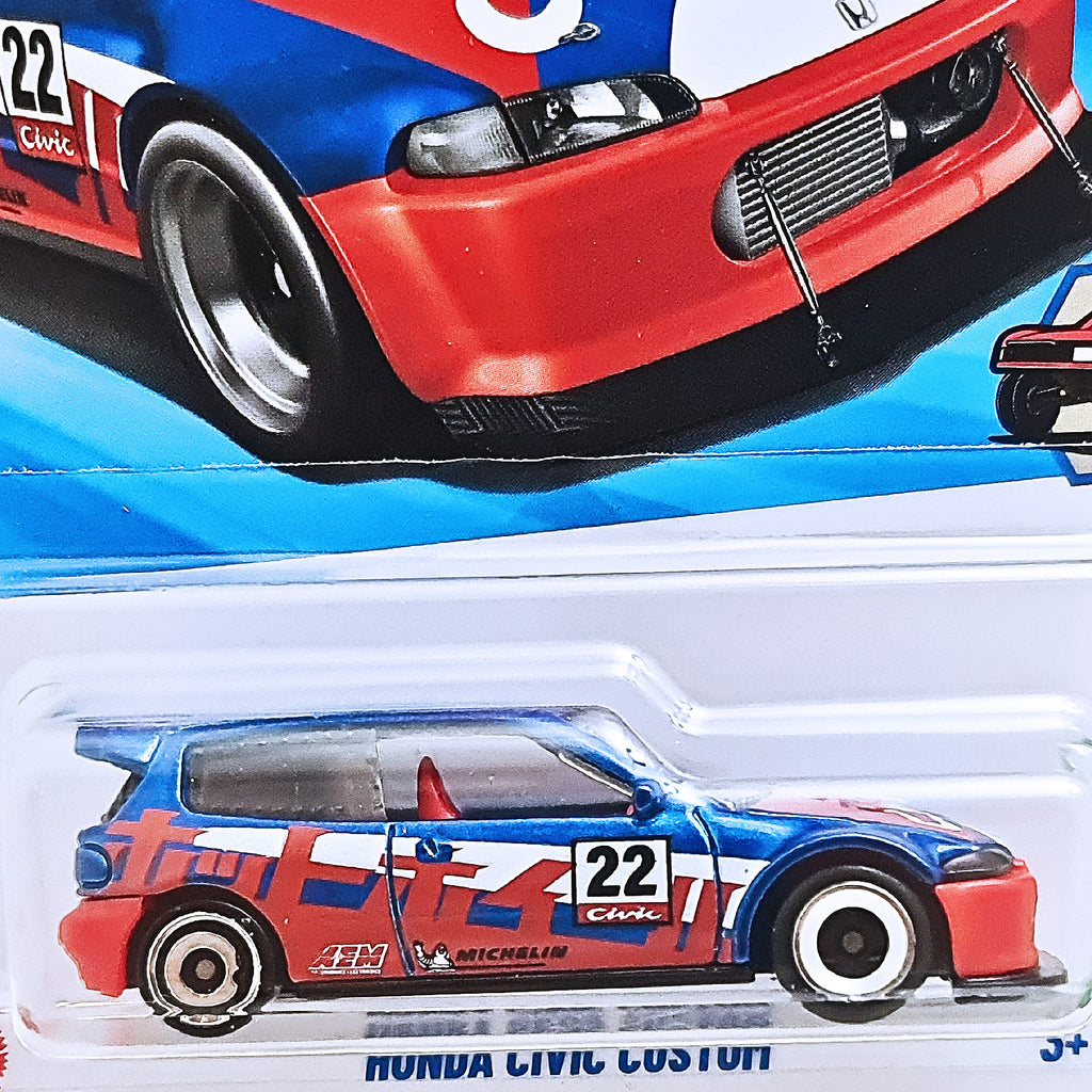 Hot Wheels HW REVERSE RAKE | Honda Civic Custom - Blue.Red (201/250)