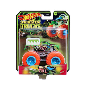 Hot Wheels Monster Trucks Glow in the Dark 1:64 - Haul Y'all - Green.Orange