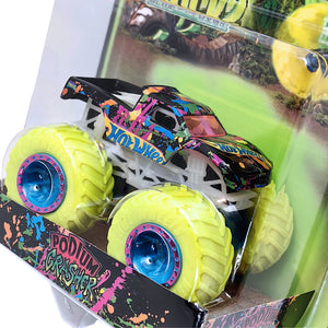 Hot Wheels Monster Trucks Glow in the Dark 1:64 - Podium Crasher - Black.Green
