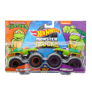 Hot Wheels Monster Trucks Demolition Double - TMNT Michelangelo VS Donatello