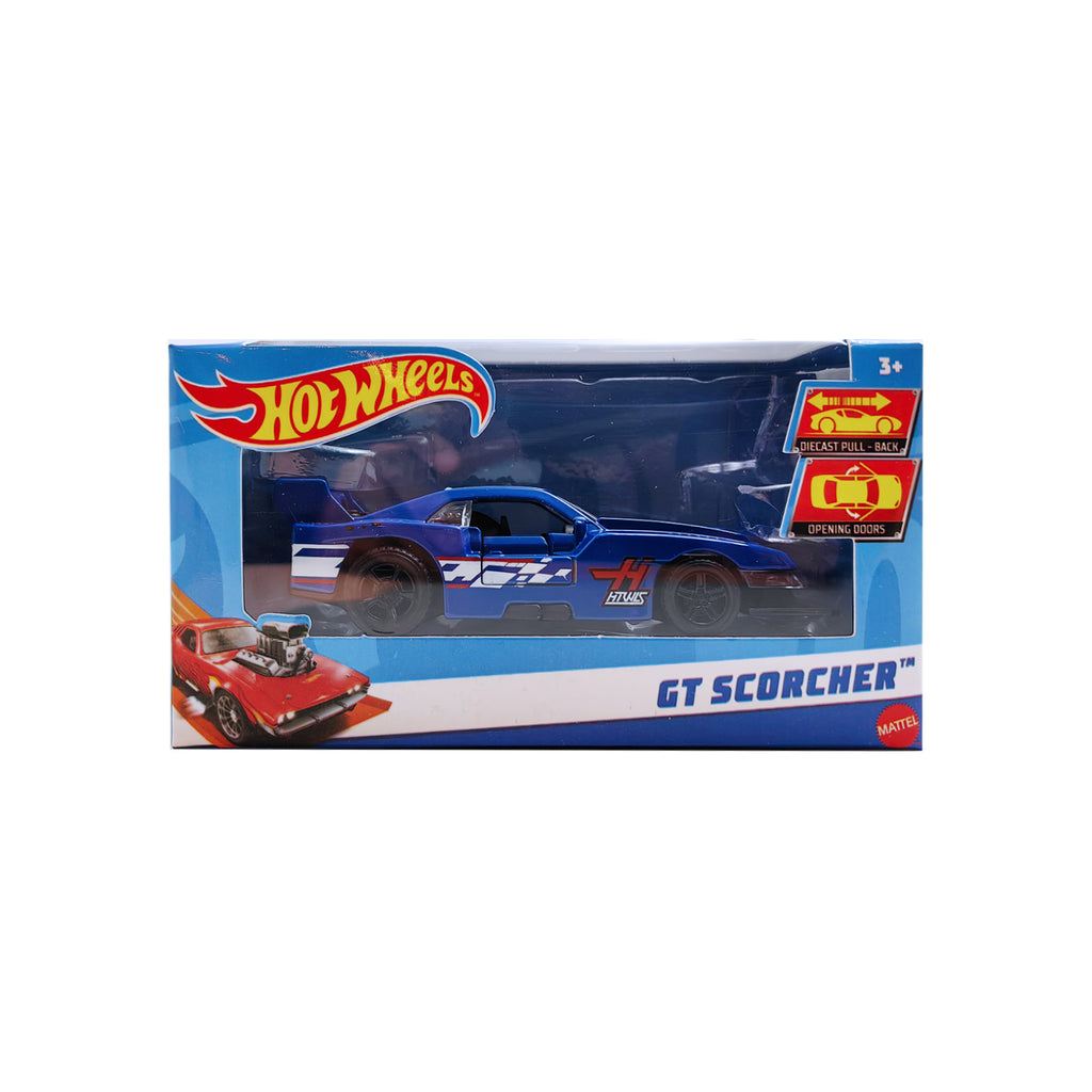 Hot Wheels Pull-Back | GT Scorcher - Blue