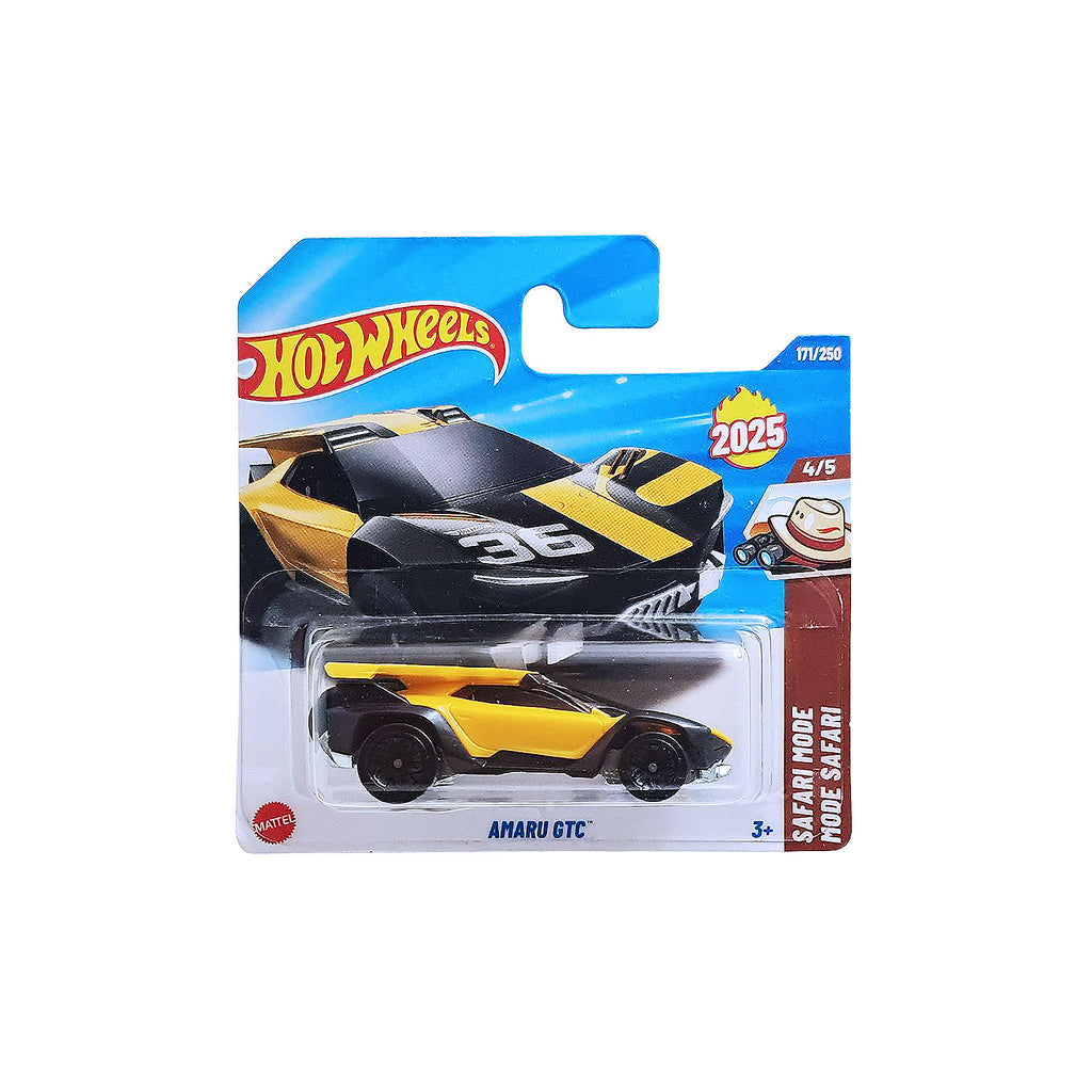 Hot Wheels SAFARI MODE | Amaru GTC - Yellow.Black (171/250) SHORT CARD