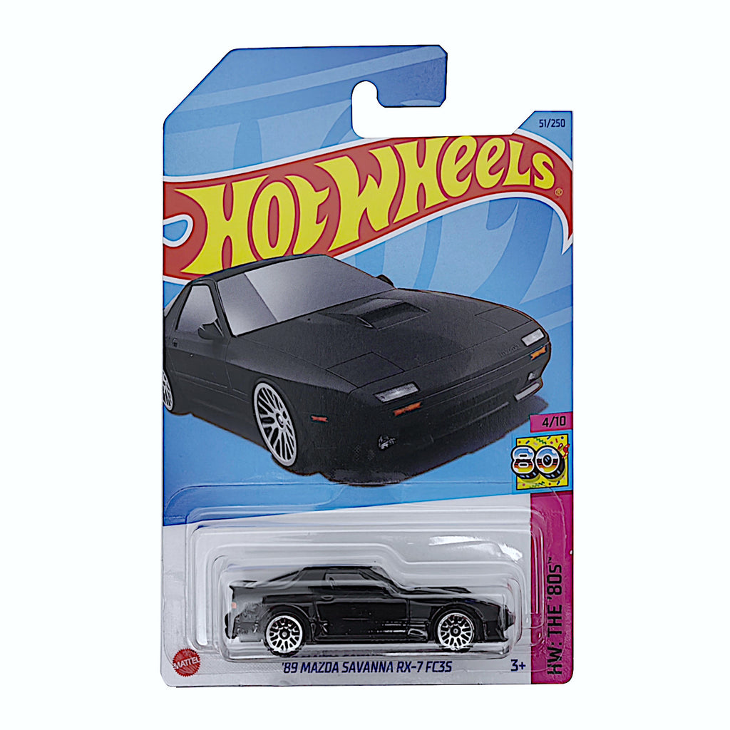 Hot Wheels HW THE '80S - 89 Mazda Savanna RX-7 FC3S - Black (51/250)