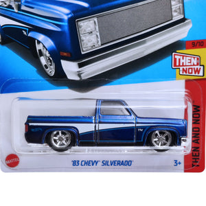 Hot Wheels HW THEN AND NOW | '83 Chevy Silverado - Blue (249/250) SUPER TREASURE HUNT