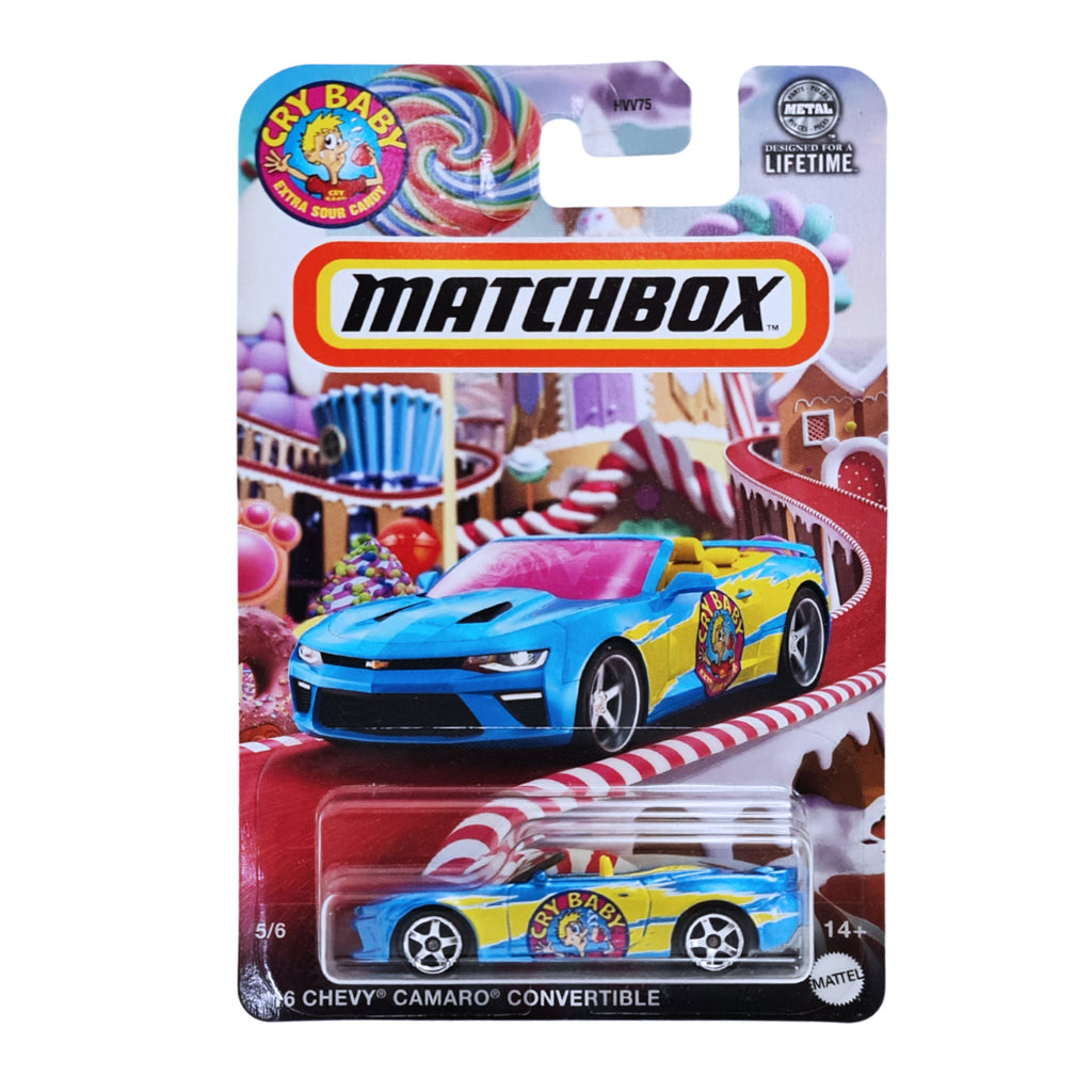 Matchbox '16 Chevy Camaro Convertible - Blue.Yellow (5/6)