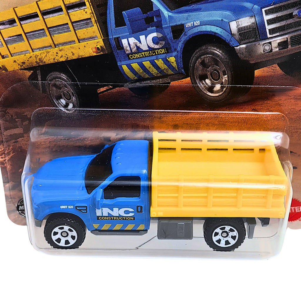 Matchbox Ford F-350 Stake Bed Truck - Blue.Yellow (95/125)