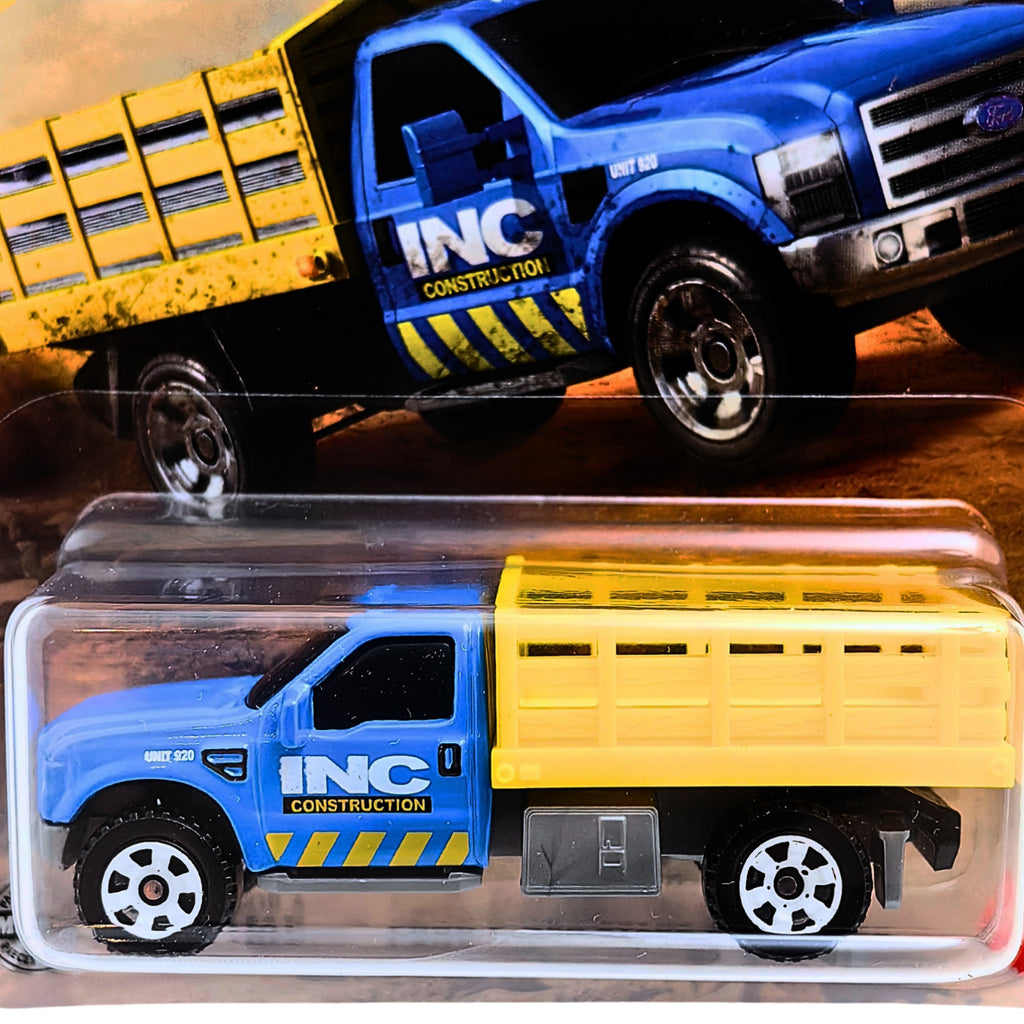 Matchbox Ford F-350 Stake Bed Truck - Blue.Yellow (95/125)