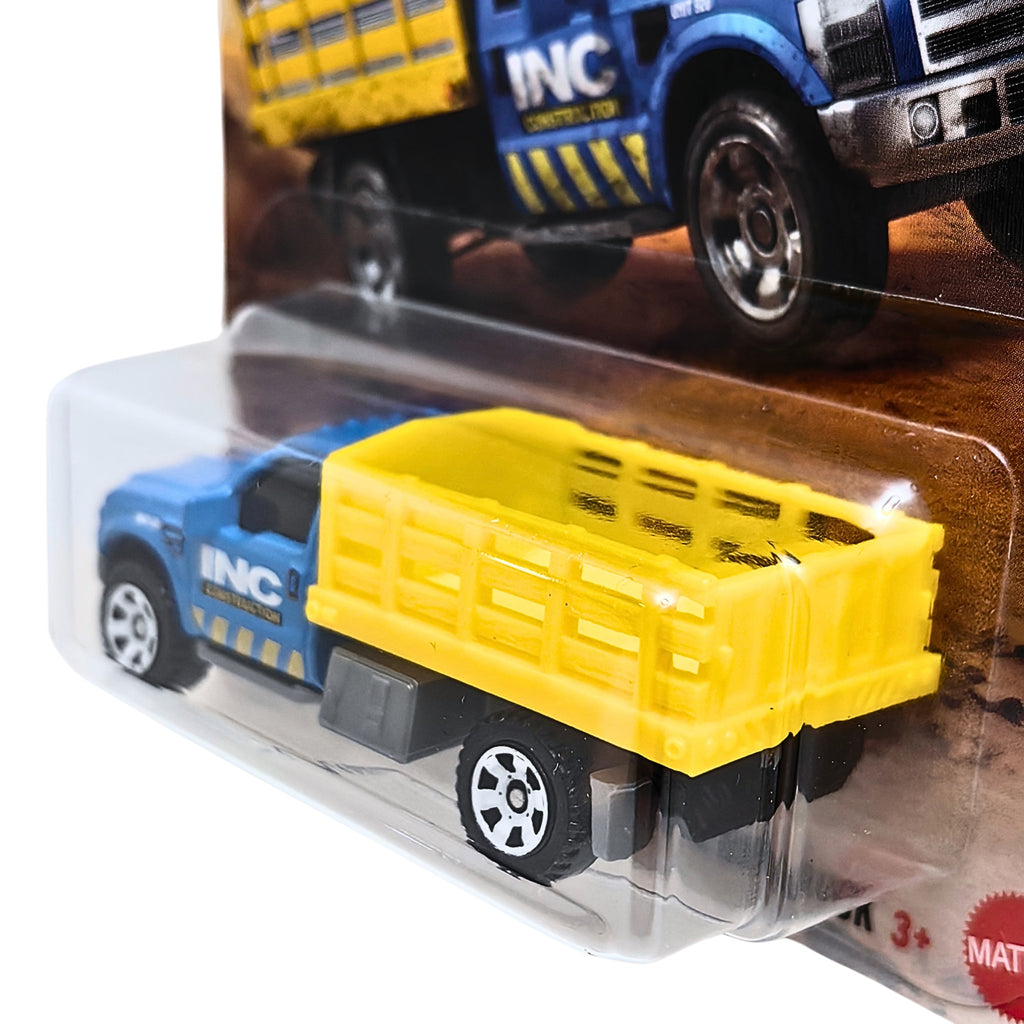 Matchbox Ford F-350 Stake Bed Truck - Blue.Yellow (95/125)