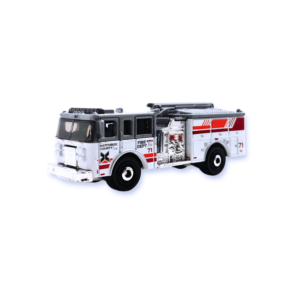 Matchbox Pierce Arrow XT Fire Engine /  Camion De Pompiers | White (104/125) LOOSE
