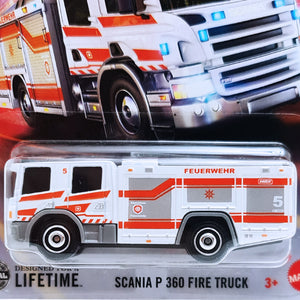 Matchbox Scania P 360 Fire Truck - White (16/125)
