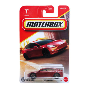 Matchbox Tesla Model 3 - Maroon (4/125)