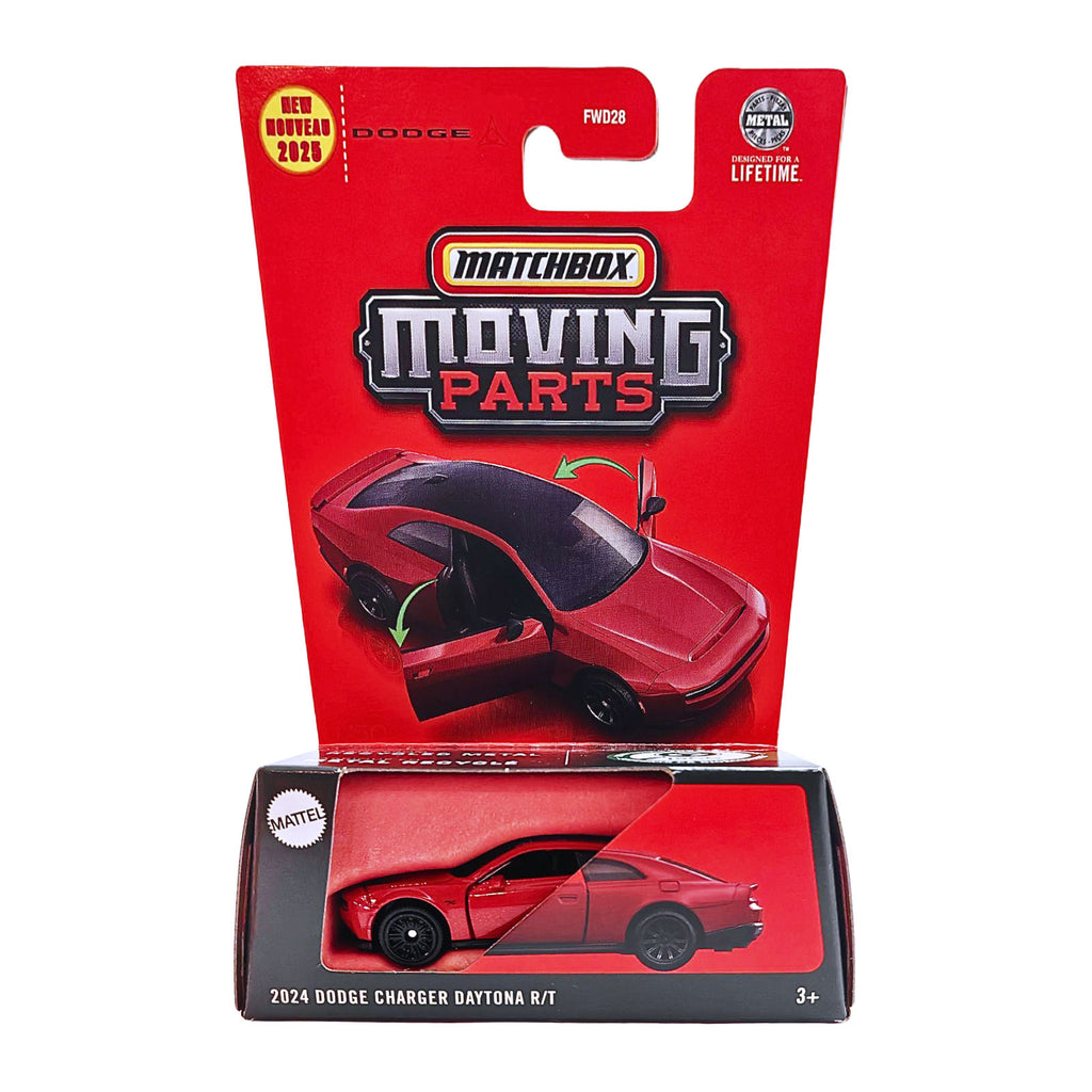 Matchbox MOVING PARTS | 2024 Dodge Charger Daytona R/T - Red (JBW53)