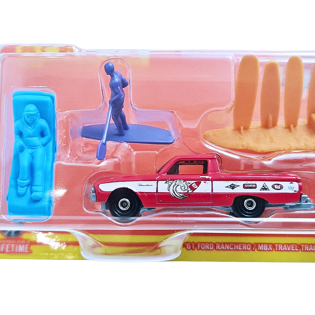 Matchbox Hitch & Haul | MBX Surfing II - '61 Ford Ranchero / MBX Travel Trailer II - Red (HVP33)