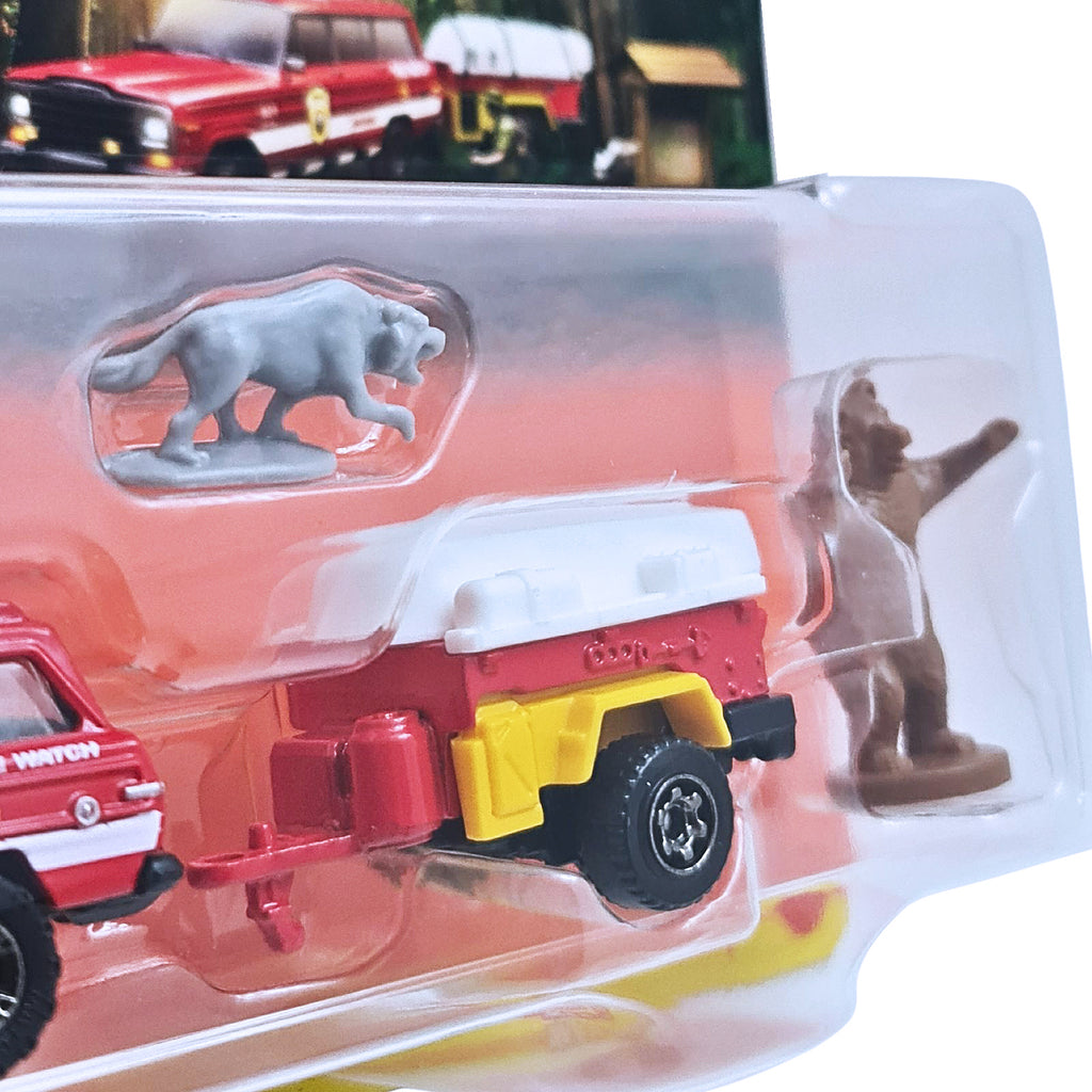 Matchbox Hitch & Haul MBX Off Road - 1988 Jeep Wagoneer / Trailer Trawler