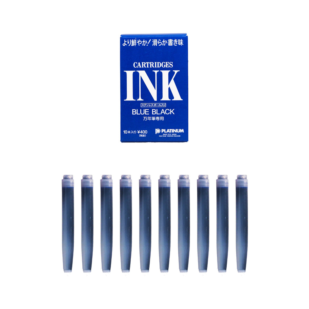 Platinum Dye Cartridge Ink - 10pcs- Blue Black