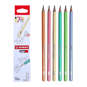 12PCS Stabilo Limited Edition Exam Grade 2B Pencils Shimmering Design