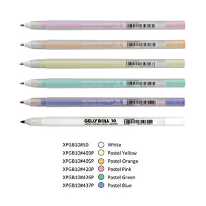 Sakura Gelly Roll Moonlight Pastel + White - 6 Pens/PackSakura Gelly Roll Moonlight Pastel + White - 6 Pens/Pack