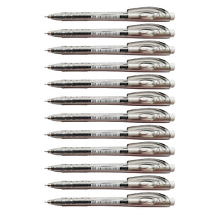 12Pcs Stabilo Liner 308FW Semi Gel Pen - Fine 0.7mm - Black