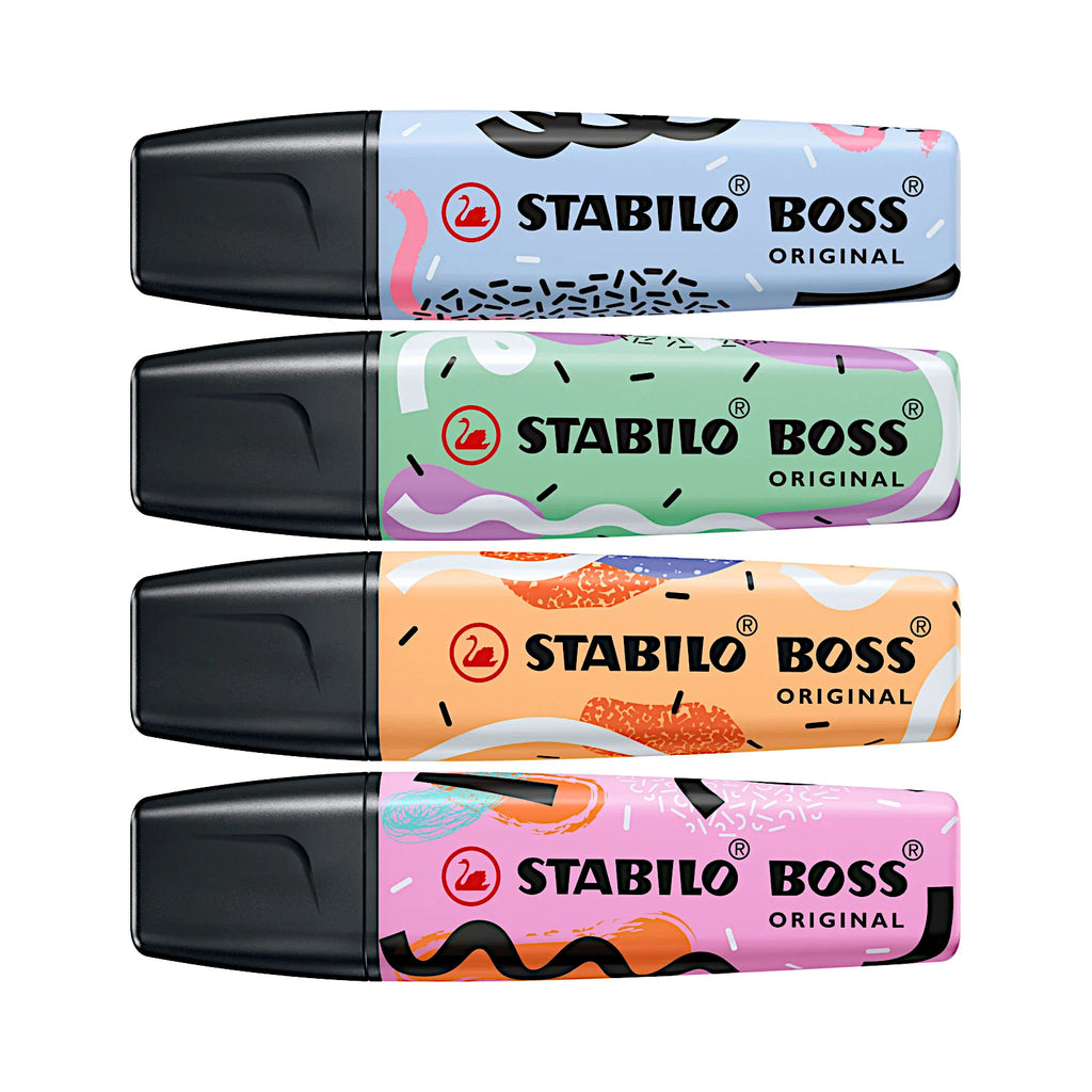 STABILO BOSS ORIGINAL Pastel Highlighters, Chisel Nib, Multi Ink