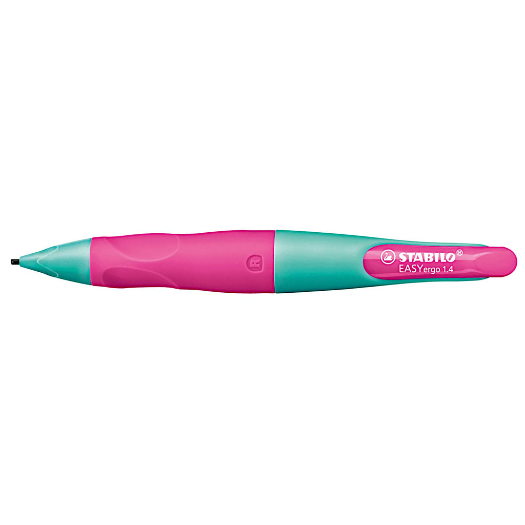 STABILO EASYergo 1.4mm HB Mechanical Pencil - Right Hand - Neon Pink.Turquoise