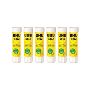 6pcs UHU Stic Glue Stick Non Toxic Adhesive 8g / 21g