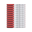 12pcs G'Soft 210 writing pen 0.6mm | Red
