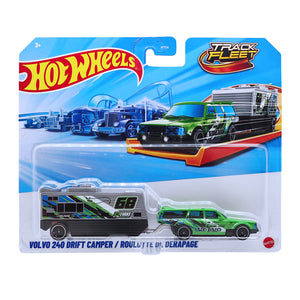 Hot Wheels TRACK FLEET | Volvo 240 Drift Camper - Green.Grey (JKP36)
