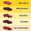 Hot Wheels JLN12 FERRARI - 5 Piece Car Set