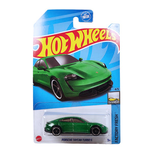 Hot Wheels FACTORY FRESH | Porsche Taycan Turbo S - Green (149/250) US CARD